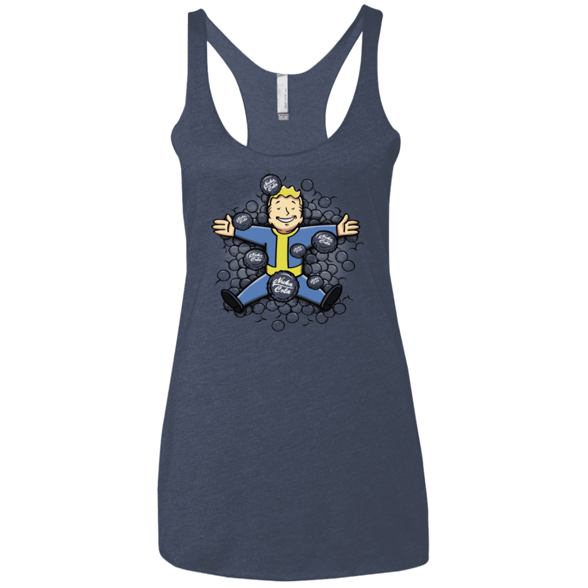 T-Shirts Vintage Navy / X-Small Nuclear Beauty Women's Triblend Racerback Tank