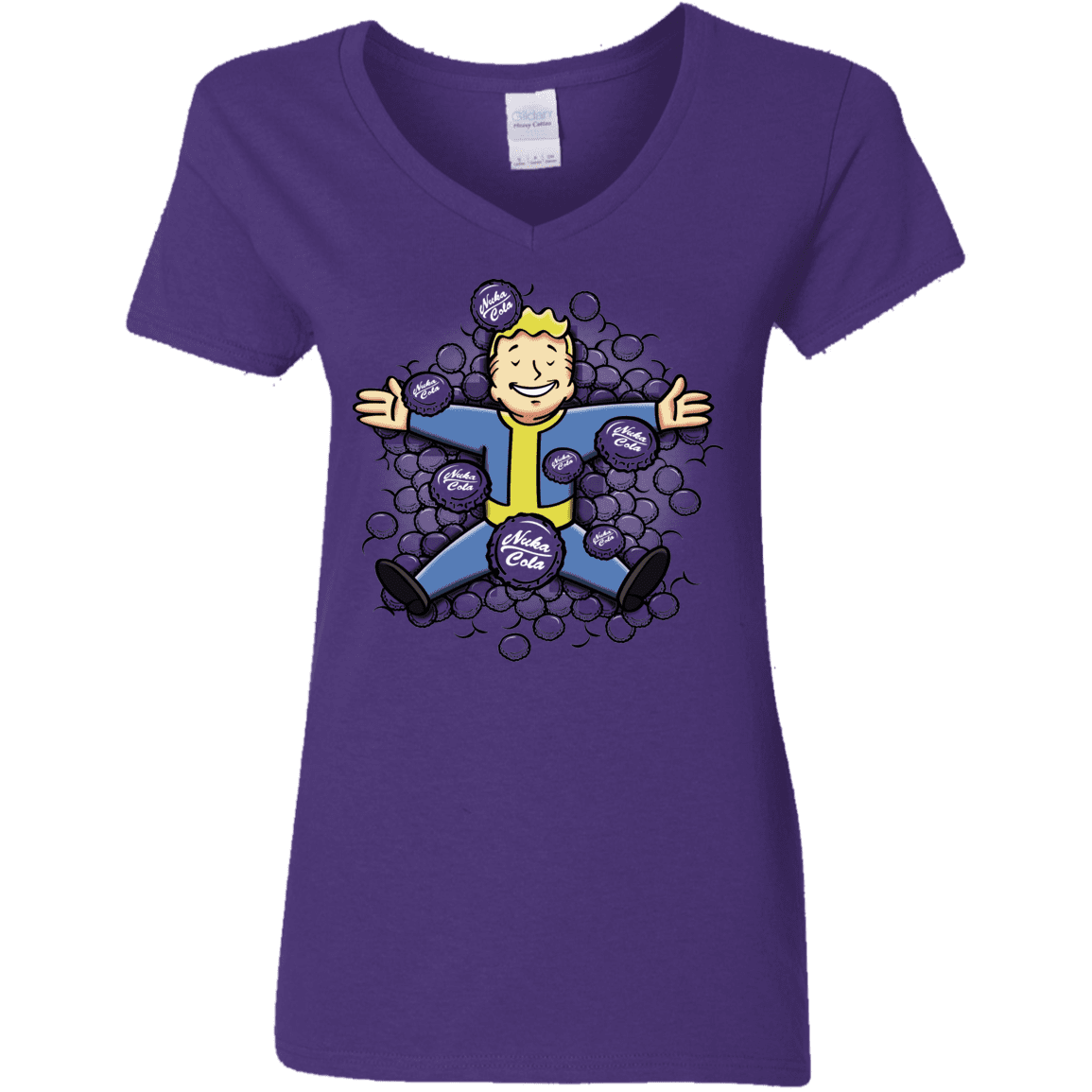 T-Shirts Purple / S Nuclear Beauty Women's V-Neck T-Shirt