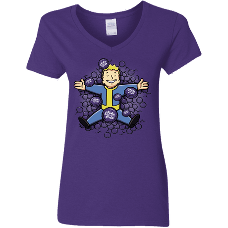 T-Shirts Purple / S Nuclear Beauty Women's V-Neck T-Shirt