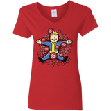 T-Shirts Red / S Nuclear Beauty Women's V-Neck T-Shirt