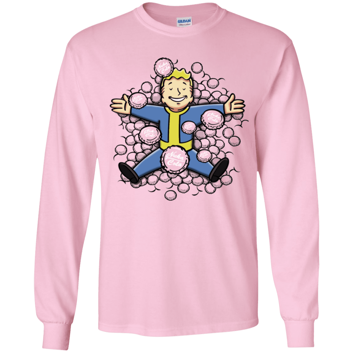 T-Shirts Light Pink / YS Nuclear Beauty Youth Long Sleeve T-Shirt