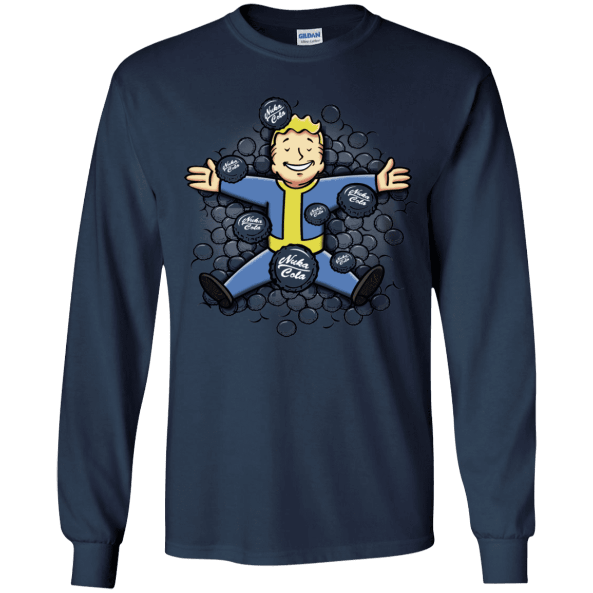 T-Shirts Navy / YS Nuclear Beauty Youth Long Sleeve T-Shirt