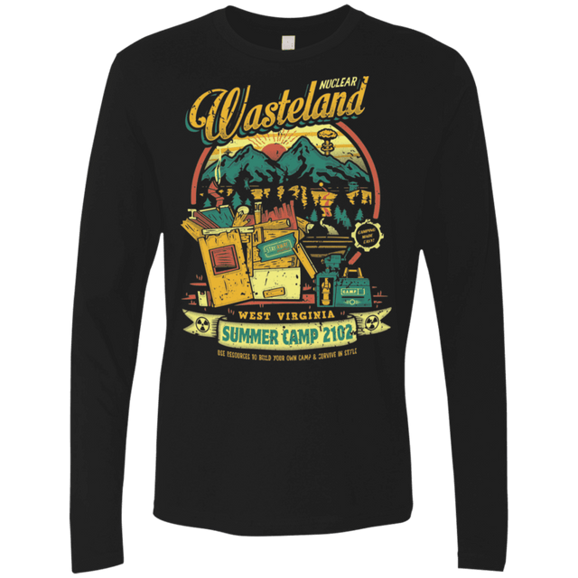 T-Shirts Black / S Nuclear Summer Camp Men's Premium Long Sleeve