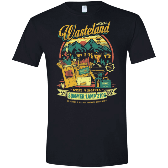 T-Shirts Black / X-Small Nuclear Summer Camp Men's Semi-Fitted Softstyle