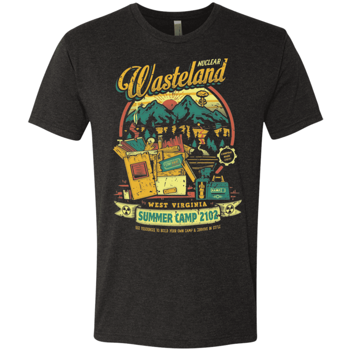 T-Shirts Vintage Black / S Nuclear Summer Camp Men's Triblend T-Shirt