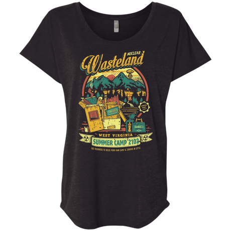 T-Shirts Vintage Black / X-Small Nuclear Summer Camp Triblend Dolman Sleeve