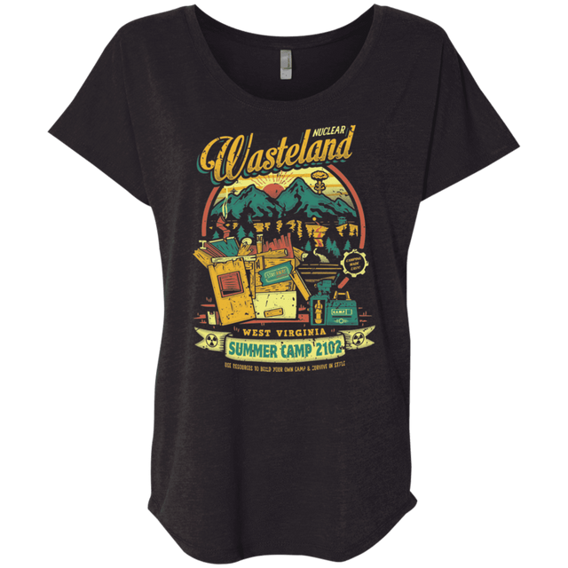 T-Shirts Vintage Black / X-Small Nuclear Summer Camp Triblend Dolman Sleeve