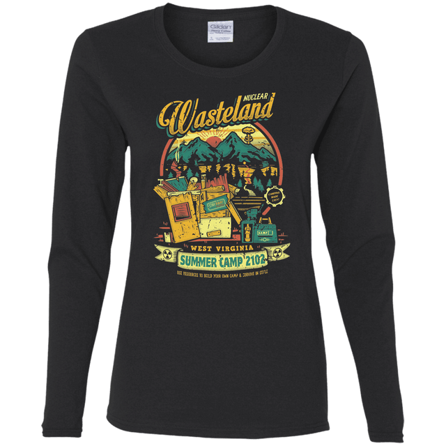 T-Shirts Black / S Nuclear Summer Camp Women's Long Sleeve T-Shirt