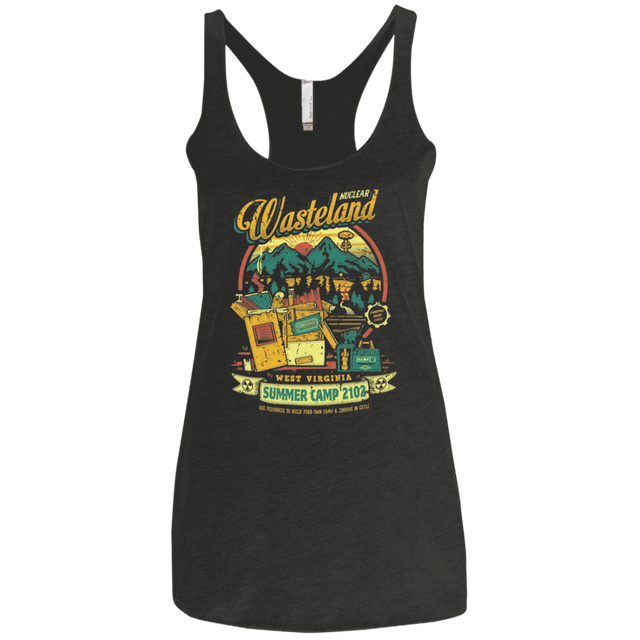 T-Shirts Vintage Black / X-Small Nuclear Summer Camp Women's Triblend Racerback Tank