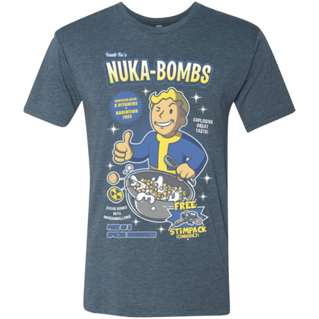 T-Shirts Indigo / Small Nuka Bombs Men's Triblend T-Shirt