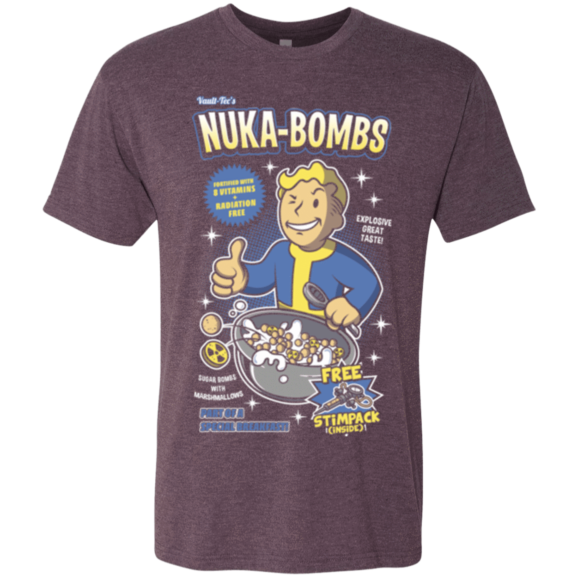 T-Shirts Vintage Purple / Small Nuka Bombs Men's Triblend T-Shirt