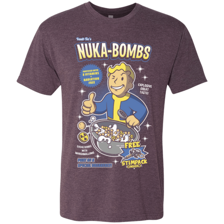 T-Shirts Vintage Purple / Small Nuka Bombs Men's Triblend T-Shirt