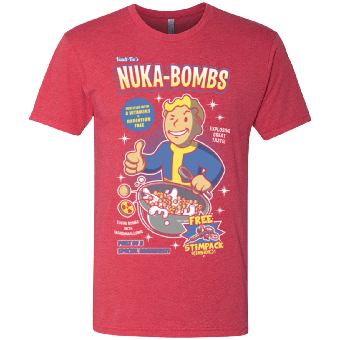 T-Shirts Vintage Red / Small Nuka Bombs Men's Triblend T-Shirt