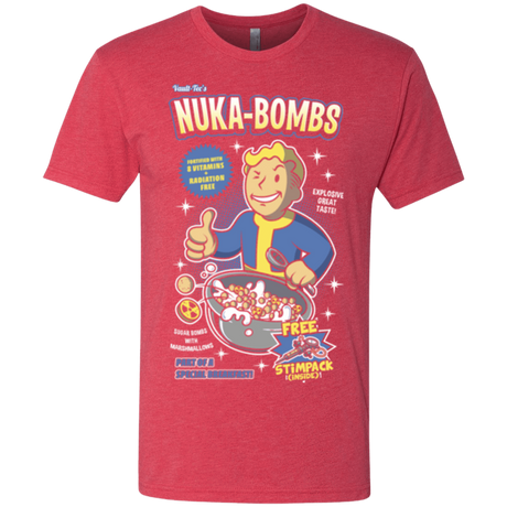 T-Shirts Vintage Red / Small Nuka Bombs Men's Triblend T-Shirt