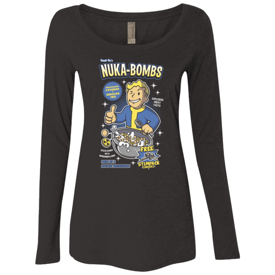 T-Shirts Vintage Black / Small Nuka Bombs Women's Triblend Long Sleeve Shirt