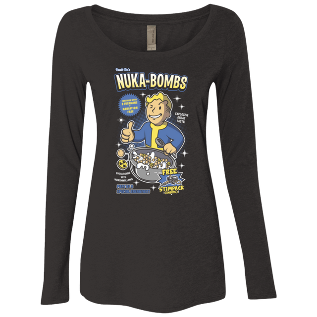 T-Shirts Vintage Black / Small Nuka Bombs Women's Triblend Long Sleeve Shirt