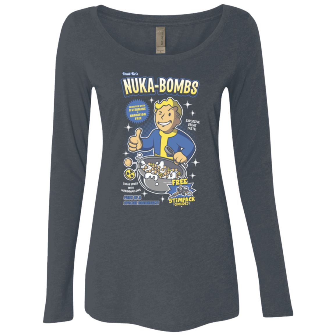 T-Shirts Vintage Navy / Small Nuka Bombs Women's Triblend Long Sleeve Shirt