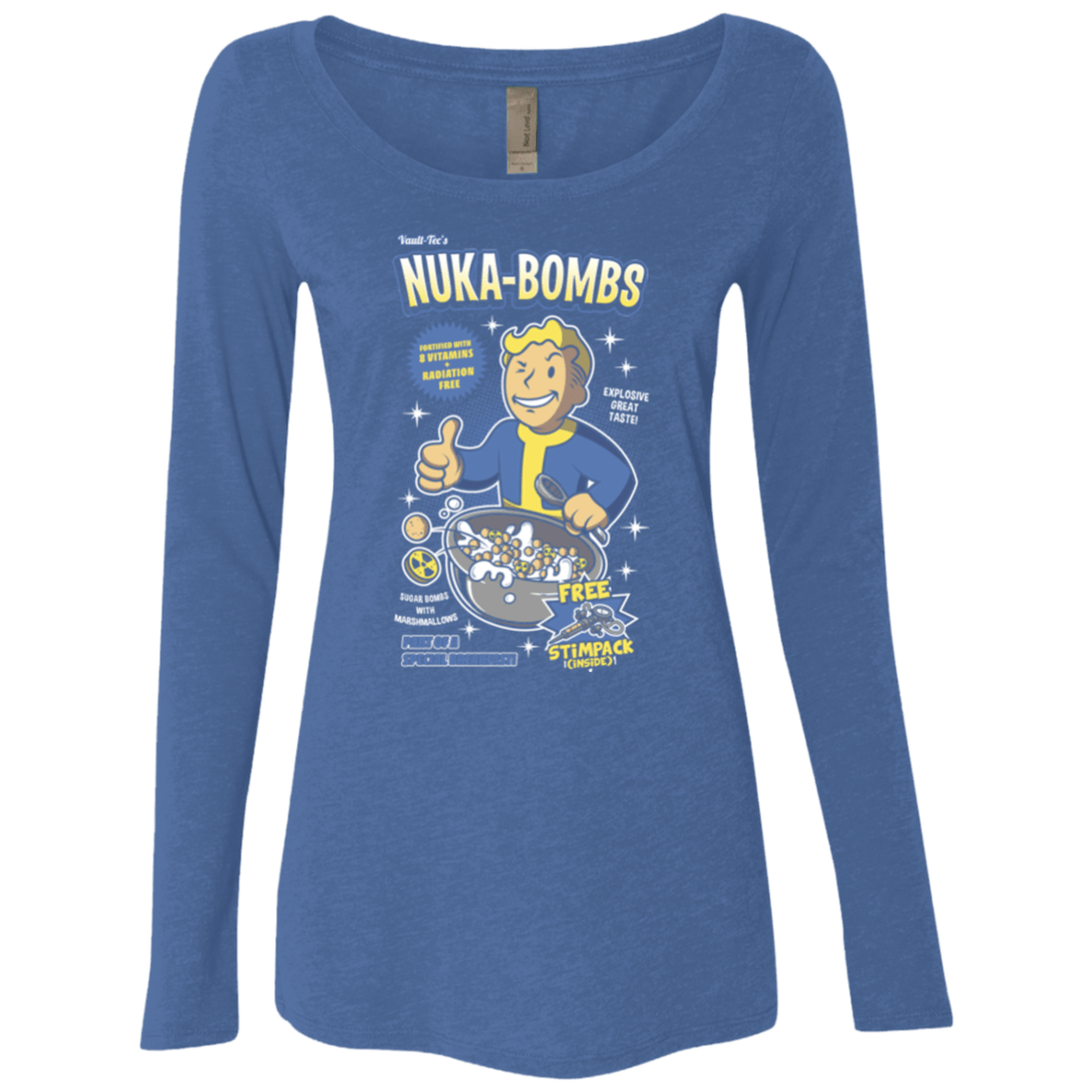 T-Shirts Vintage Royal / Small Nuka Bombs Women's Triblend Long Sleeve Shirt