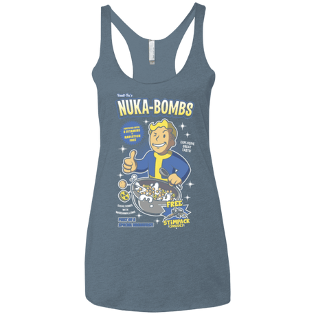 T-Shirts Indigo / X-Small Nuka Bombs Women's Triblend Racerback Tank