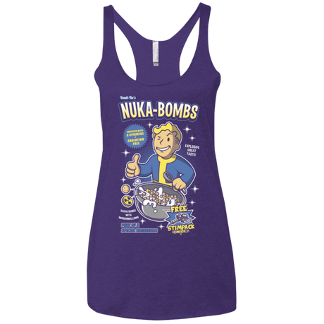 T-Shirts Purple / X-Small Nuka Bombs Women's Triblend Racerback Tank