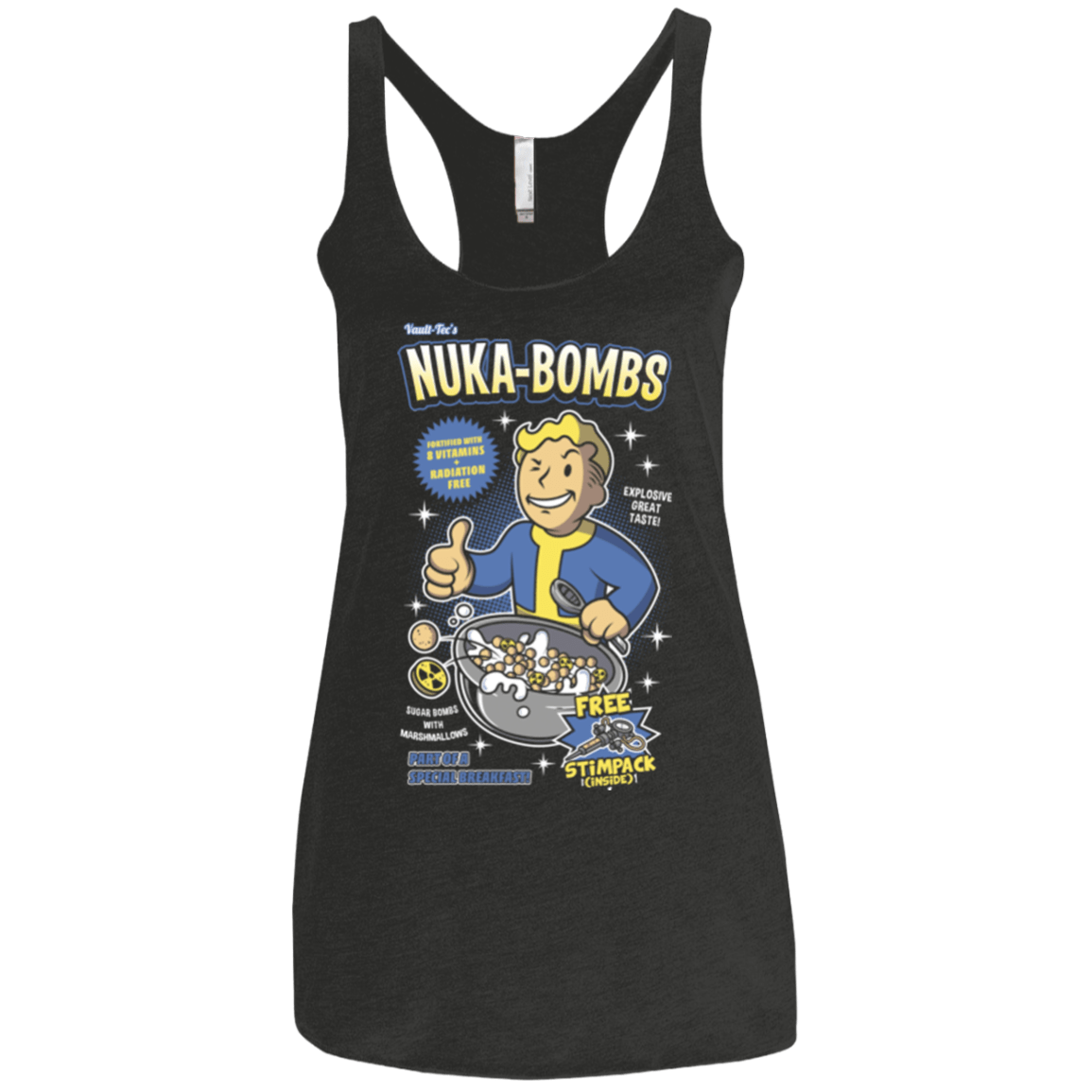 T-Shirts Vintage Black / X-Small Nuka Bombs Women's Triblend Racerback Tank