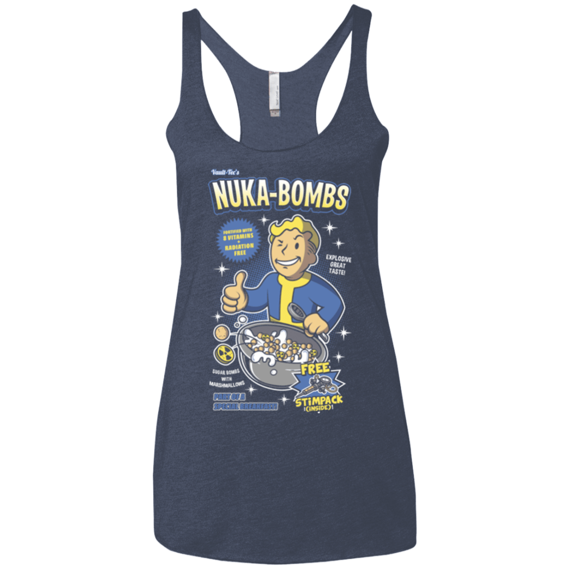 T-Shirts Vintage Navy / X-Small Nuka Bombs Women's Triblend Racerback Tank