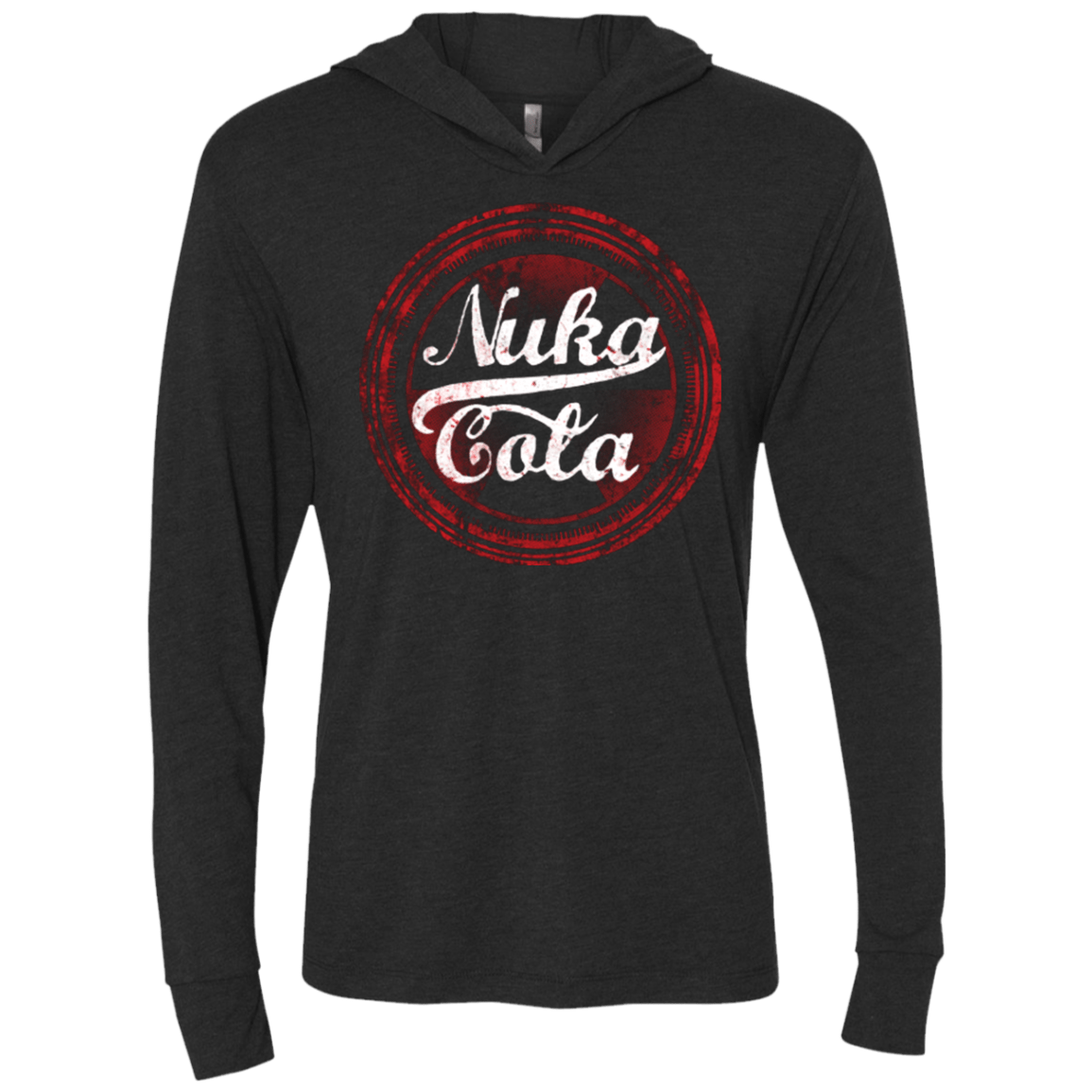 T-Shirts Vintage Black / X-Small Nuka Cola Triblend Long Sleeve Hoodie Tee