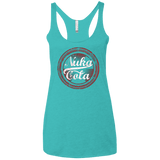 T-Shirts Tahiti Blue / X-Small Nuka Cola Women's Triblend Racerback Tank