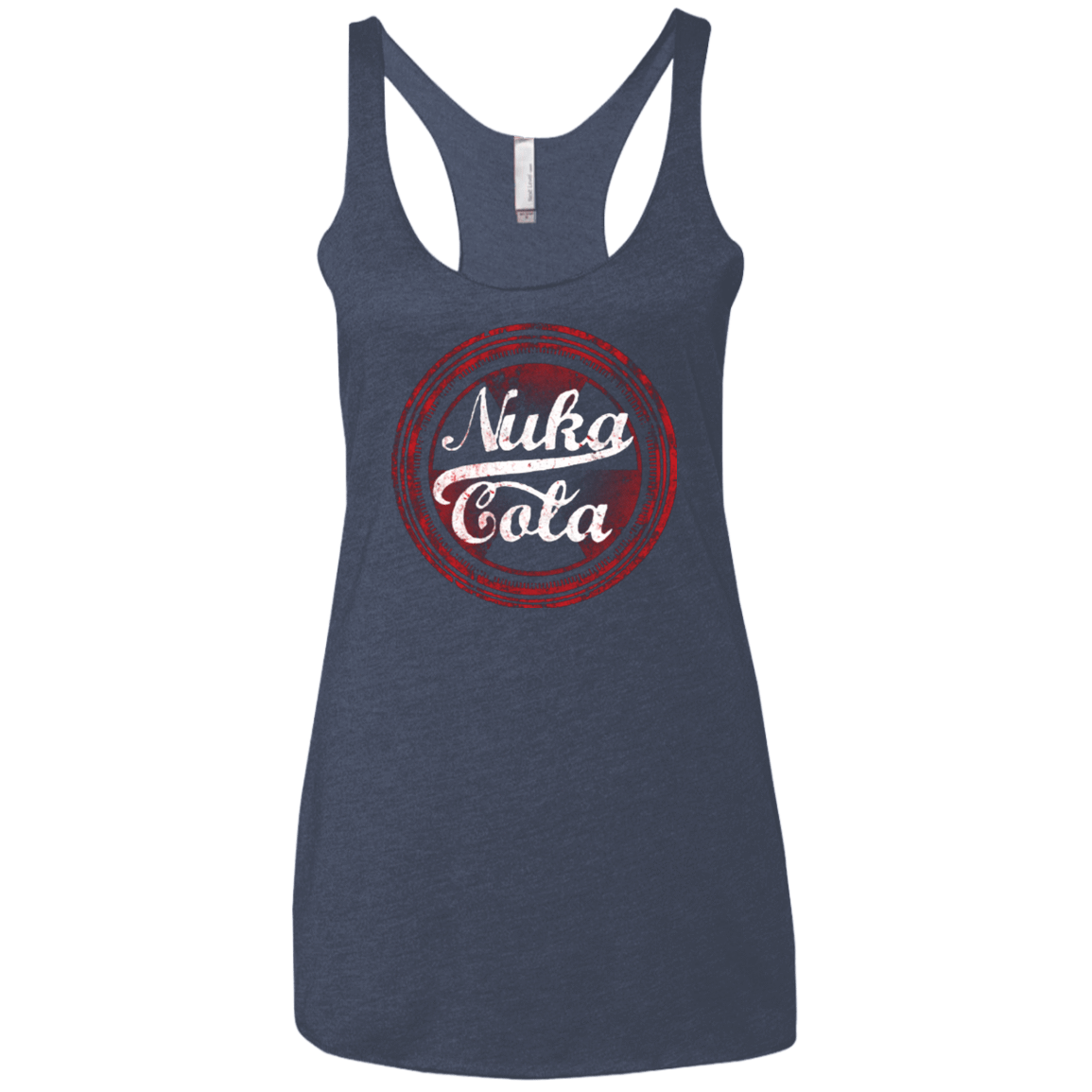 T-Shirts Vintage Navy / X-Small Nuka Cola Women's Triblend Racerback Tank