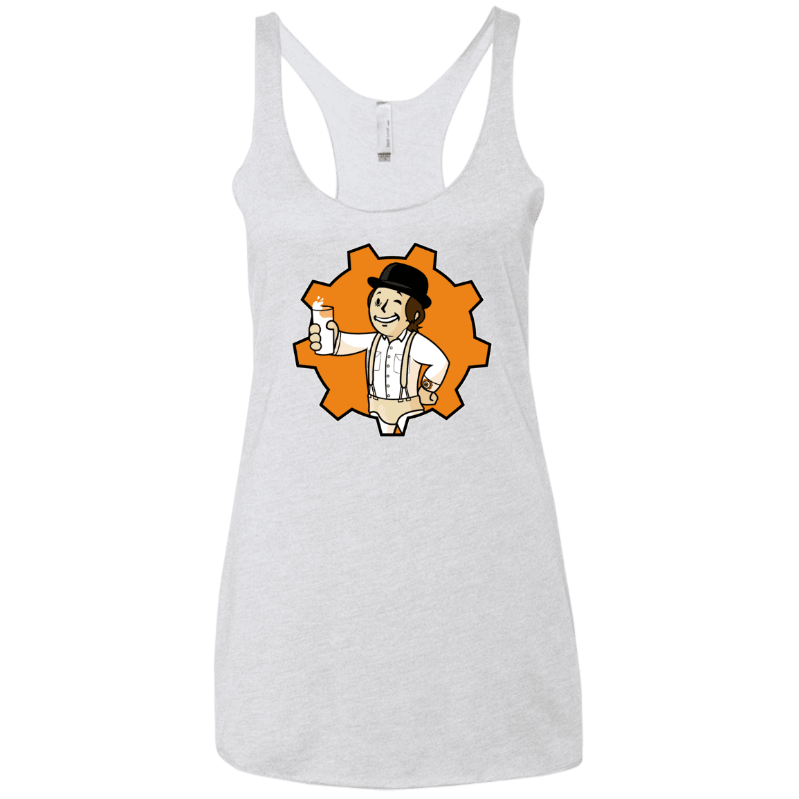 T-Shirts Heather White / X-Small Nuka Milk Women's Triblend Racerback Tank