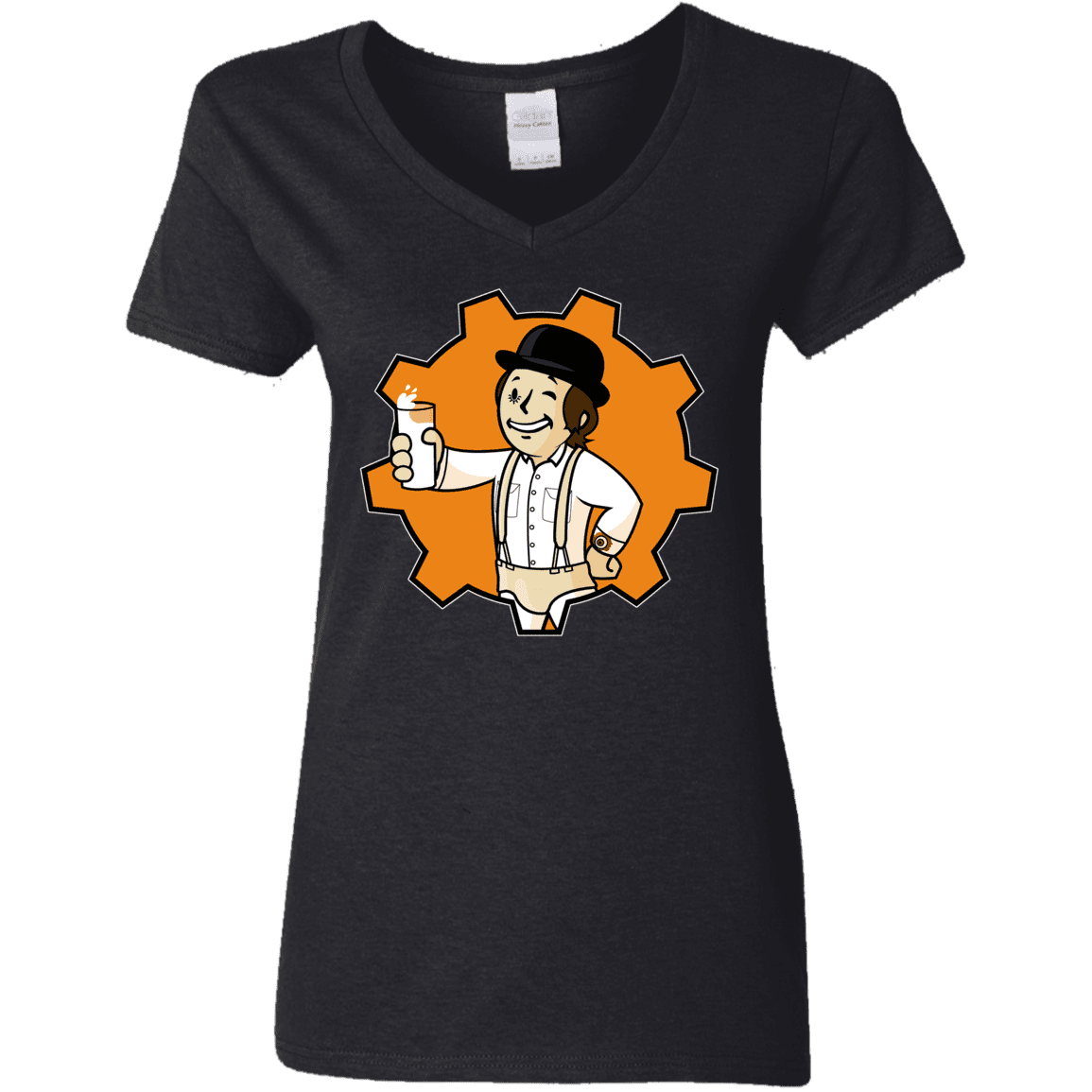 T-Shirts Black / S Nuka Milk Women's V-Neck T-Shirt