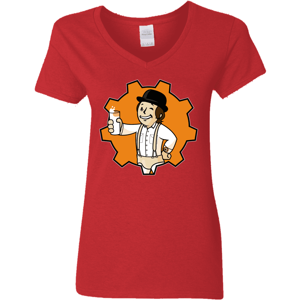 T-Shirts Red / S Nuka Milk Women's V-Neck T-Shirt