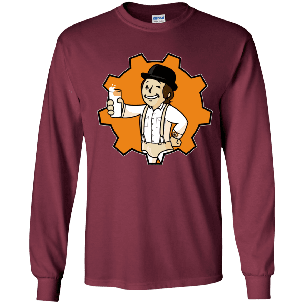 T-Shirts Maroon / YS Nuka Milk Youth Long Sleeve T-Shirt