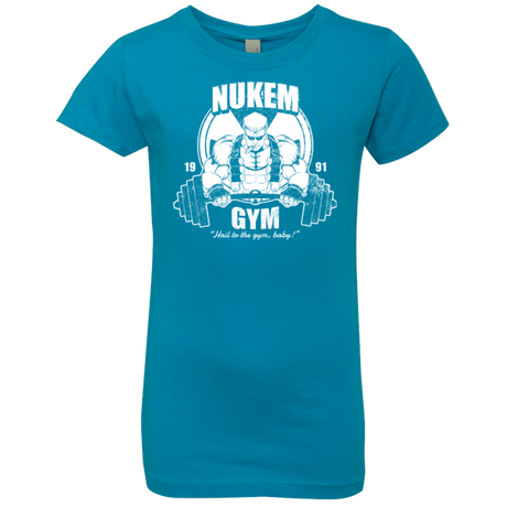 T-Shirts Turquoise / YXS Nukem Gym Girls Premium T-Shirt
