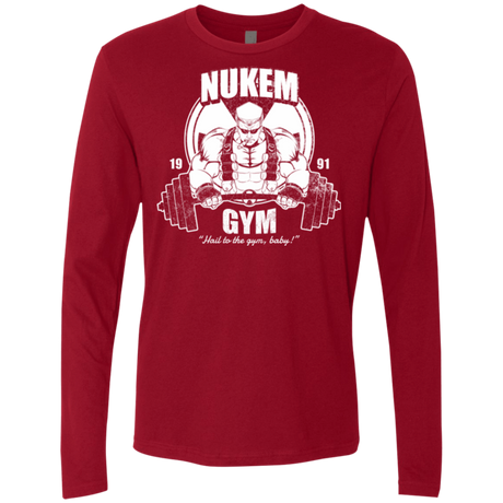 T-Shirts Cardinal / Small Nukem Gym Men's Premium Long Sleeve
