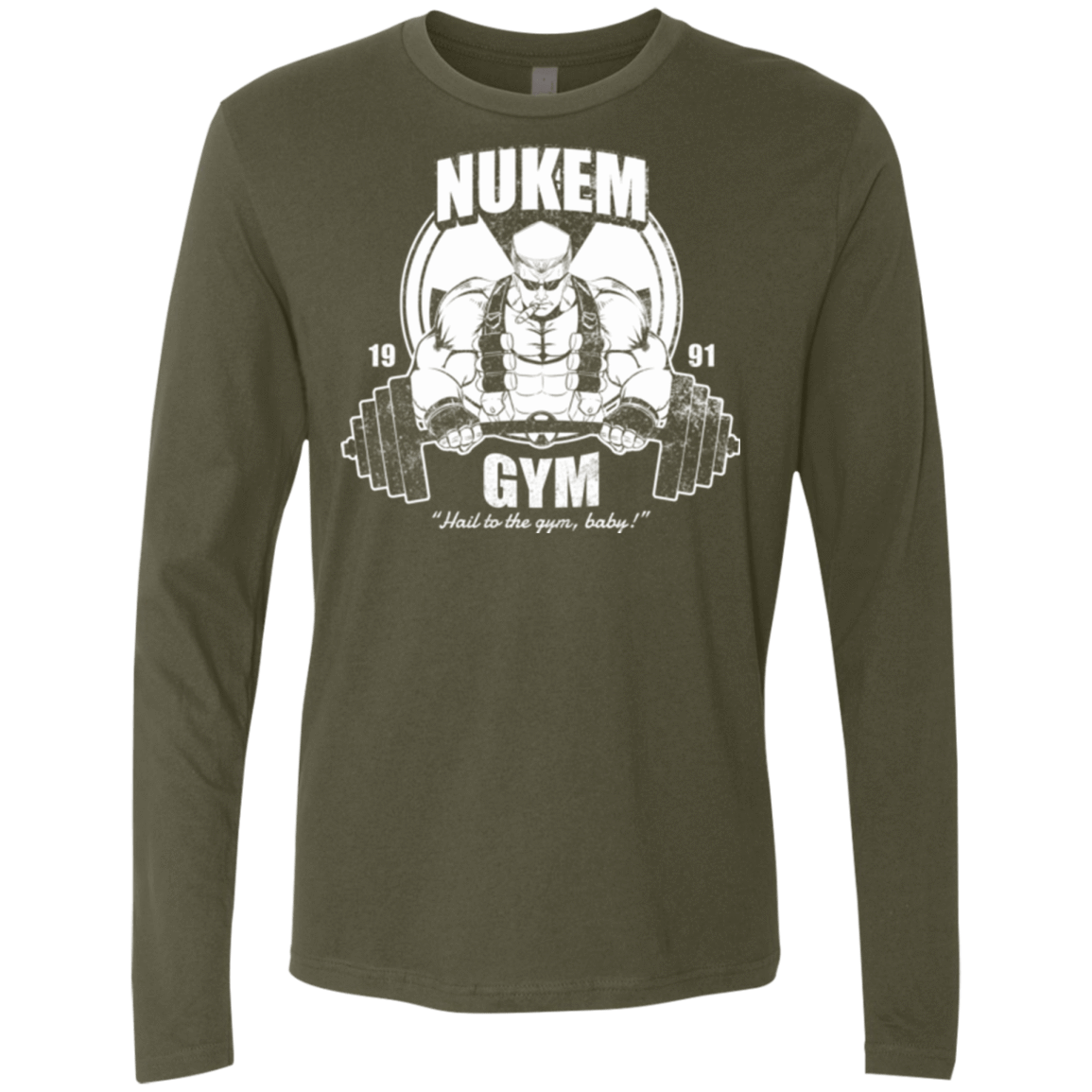 T-Shirts Military Green / Small Nukem Gym Men's Premium Long Sleeve