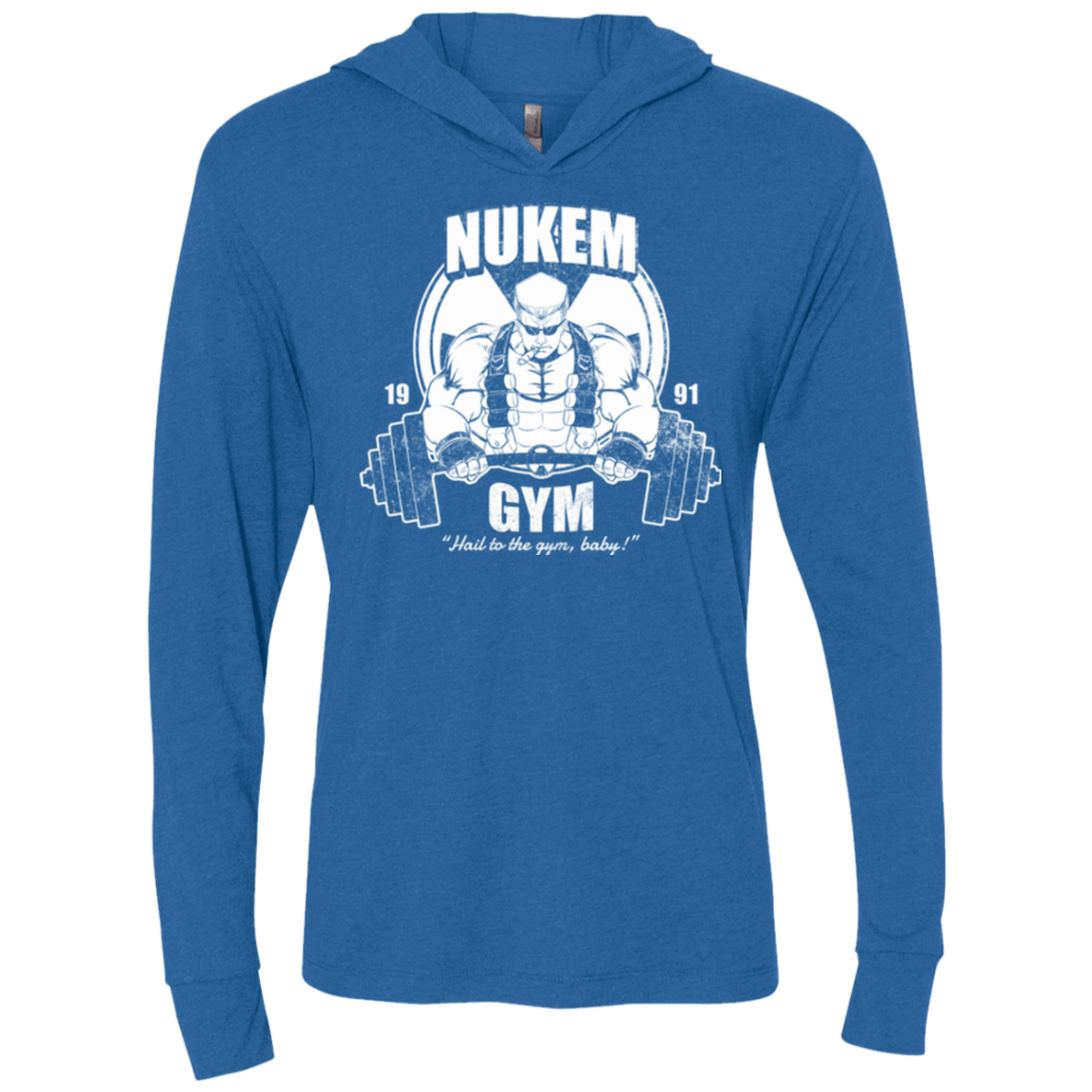 T-Shirts Vintage Royal / X-Small Nukem Gym Triblend Long Sleeve Hoodie Tee