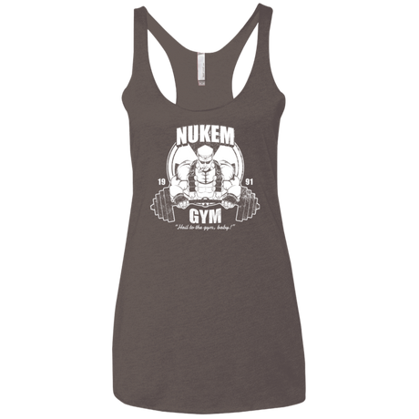 T-Shirts Macchiato / X-Small Nukem Gym Women's Triblend Racerback Tank