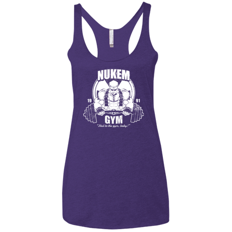 T-Shirts Purple / X-Small Nukem Gym Women's Triblend Racerback Tank