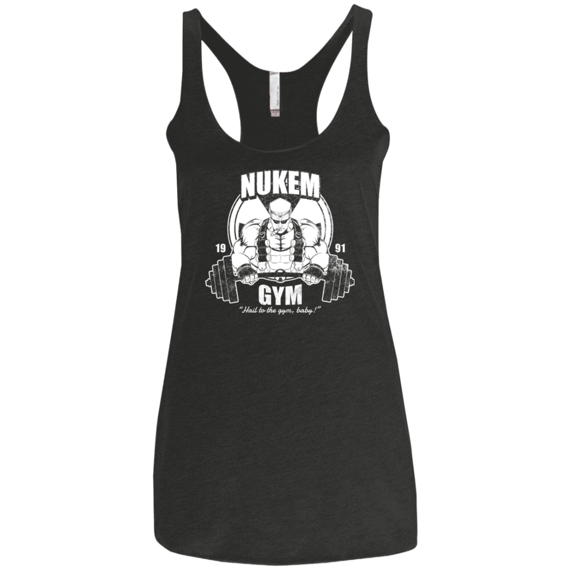 T-Shirts Vintage Black / X-Small Nukem Gym Women's Triblend Racerback Tank