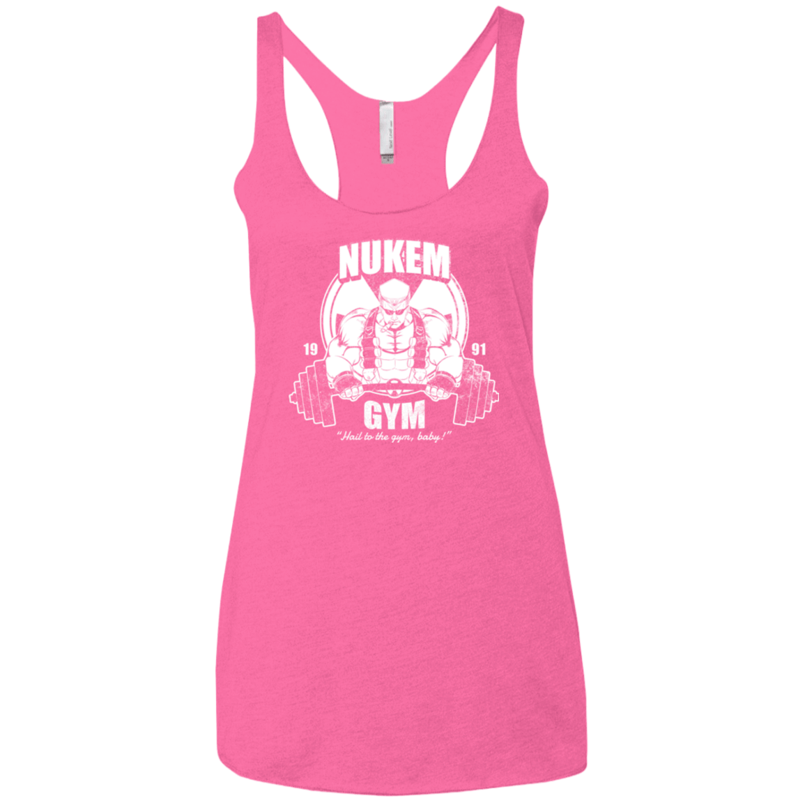 T-Shirts Vintage Pink / X-Small Nukem Gym Women's Triblend Racerback Tank
