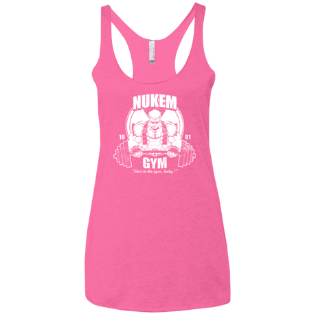 T-Shirts Vintage Pink / X-Small Nukem Gym Women's Triblend Racerback Tank