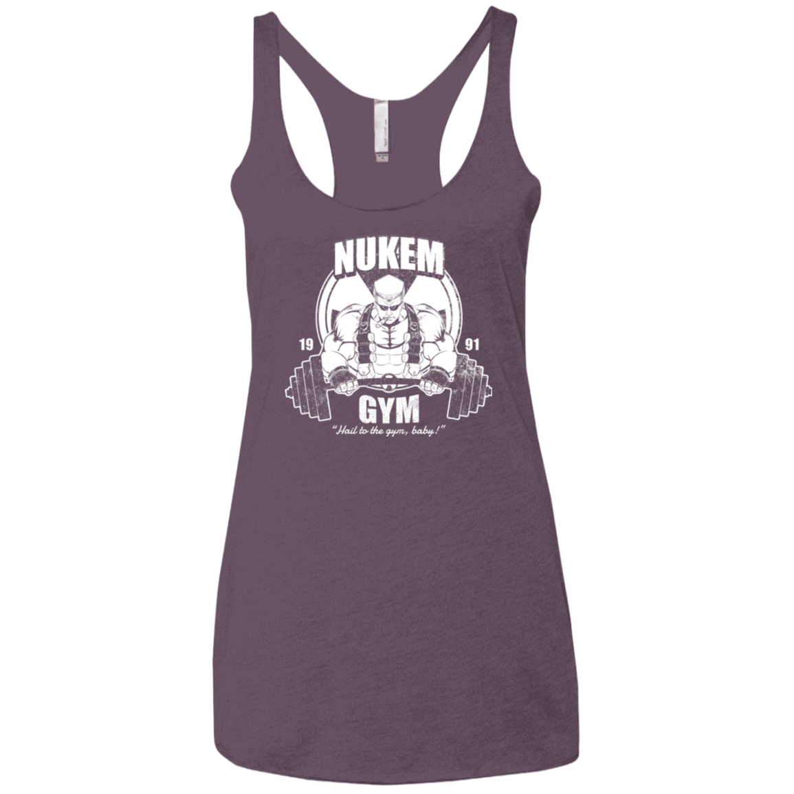 T-Shirts Vintage Purple / X-Small Nukem Gym Women's Triblend Racerback Tank