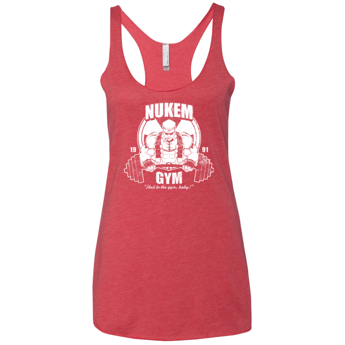 T-Shirts Vintage Red / X-Small Nukem Gym Women's Triblend Racerback Tank