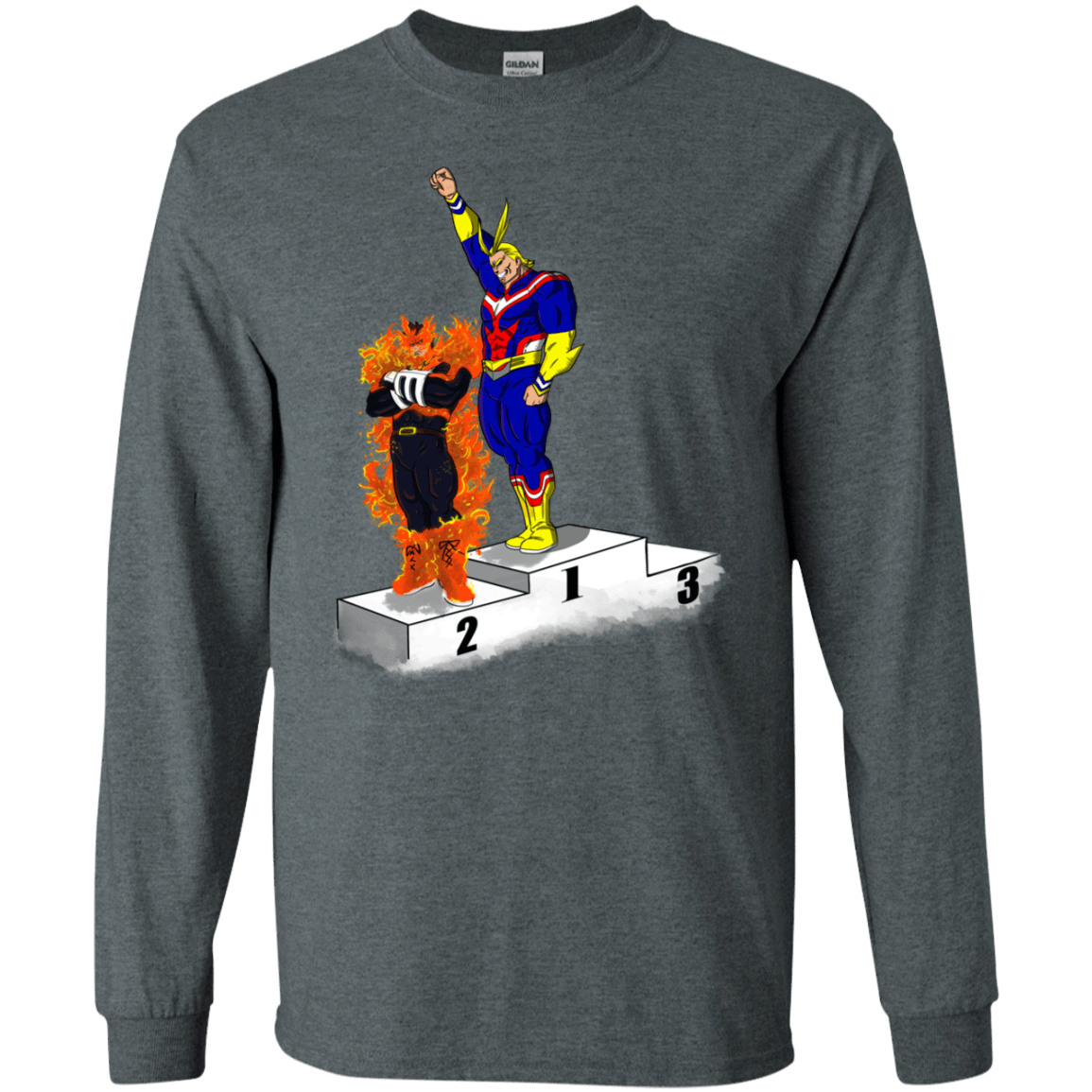 T-Shirts Dark Heather / S Number One Men's Long Sleeve T-Shirt