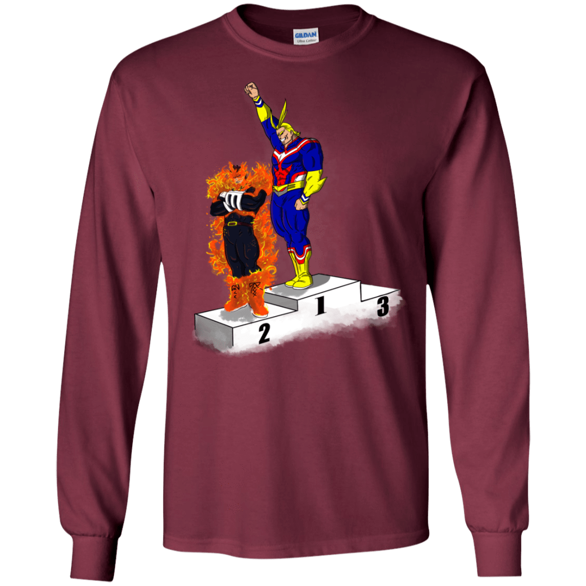 T-Shirts Maroon / S Number One Men's Long Sleeve T-Shirt