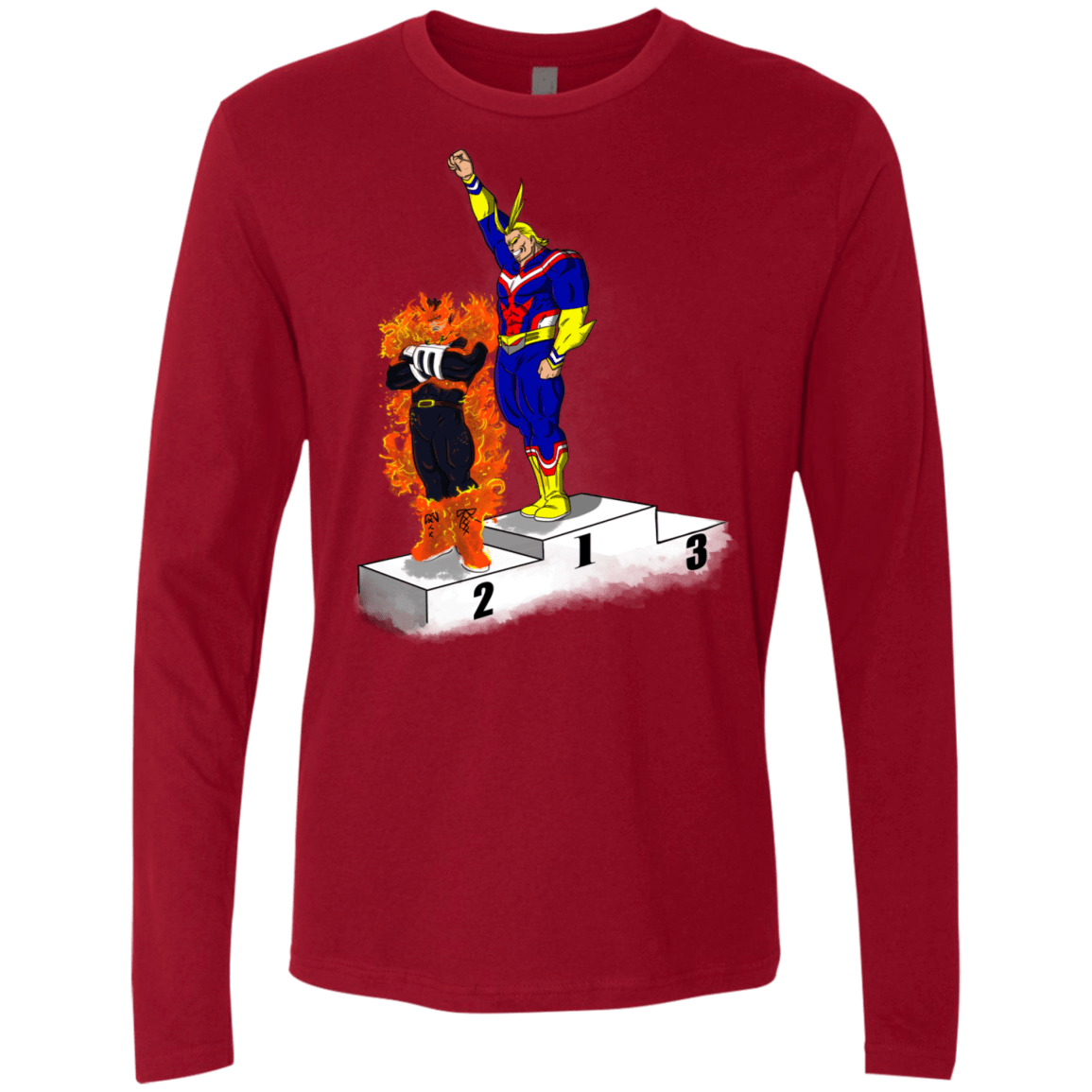 T-Shirts Cardinal / S Number One Men's Premium Long Sleeve
