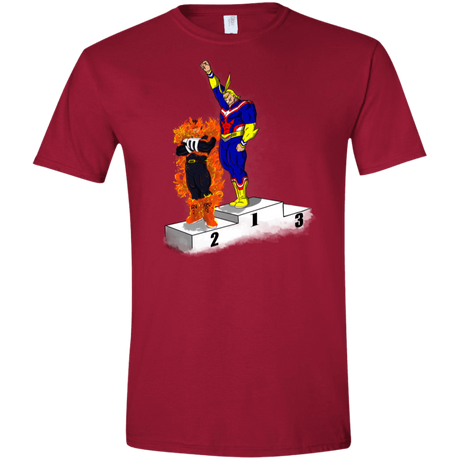 T-Shirts Cardinal Red / S Number One Men's Semi-Fitted Softstyle