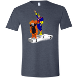 T-Shirts Heather Navy / S Number One Men's Semi-Fitted Softstyle