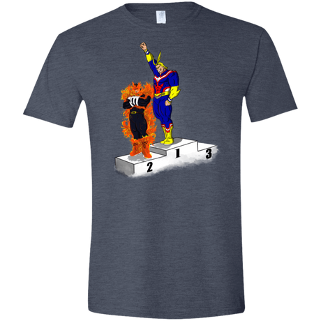 T-Shirts Heather Navy / S Number One Men's Semi-Fitted Softstyle